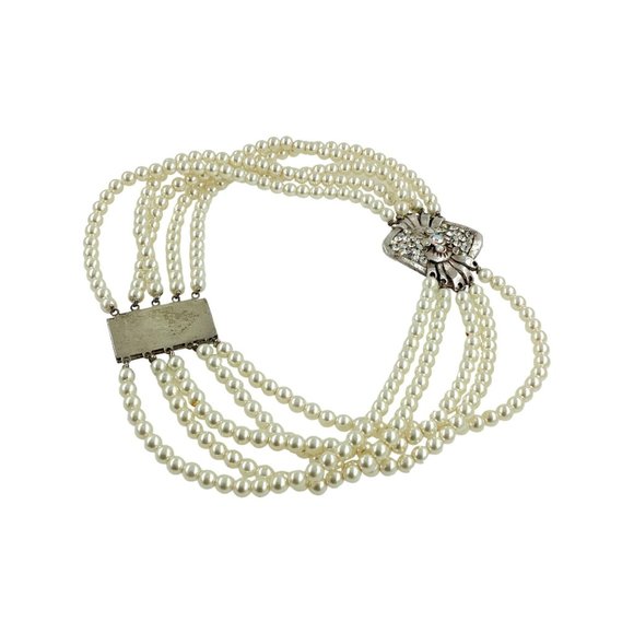 1980s Jacky de G Paris Runway Pearl Necklace, Dog Collar Choker, Collectible - Picture 4 of 16